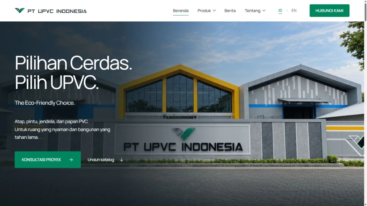 UPVC Indonesia website homepage